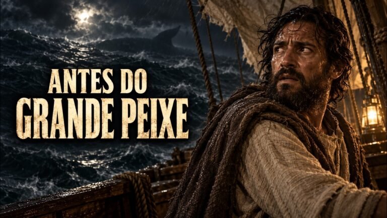 Profeta Jonas antes de ser engolido pelo grande peixe